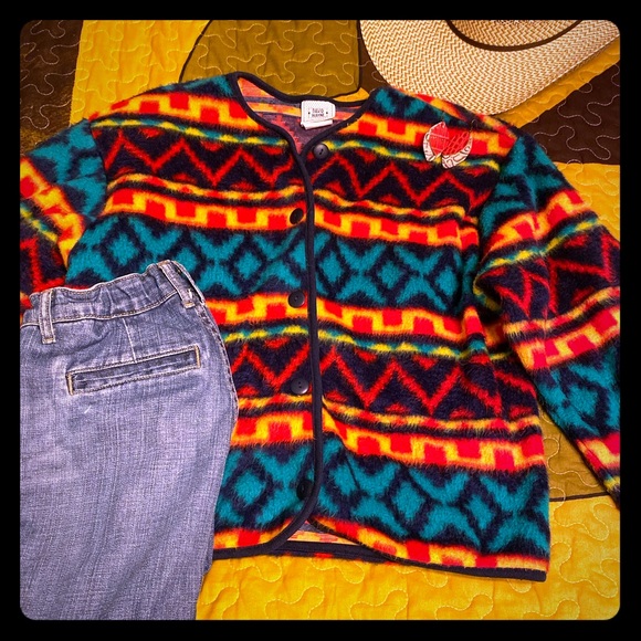 Furry Fleece chevron jacket - Picture 1 of 1